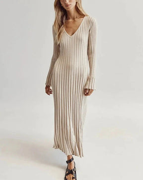 Robe midi à manches longues